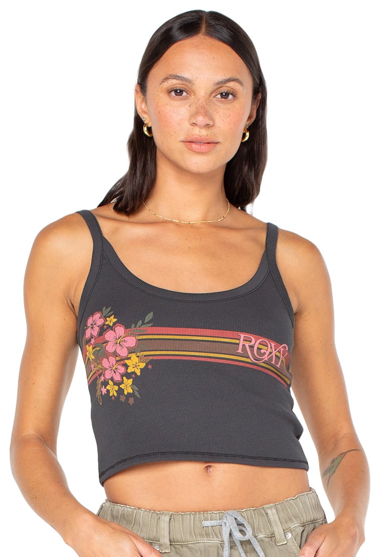 Roxy Heritage Stripe Wanderer Tank - Phantom Retro