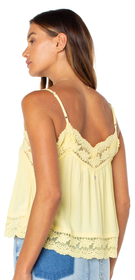 Roxy Shadow Side Women's Tank - Popcorn Solid – back view