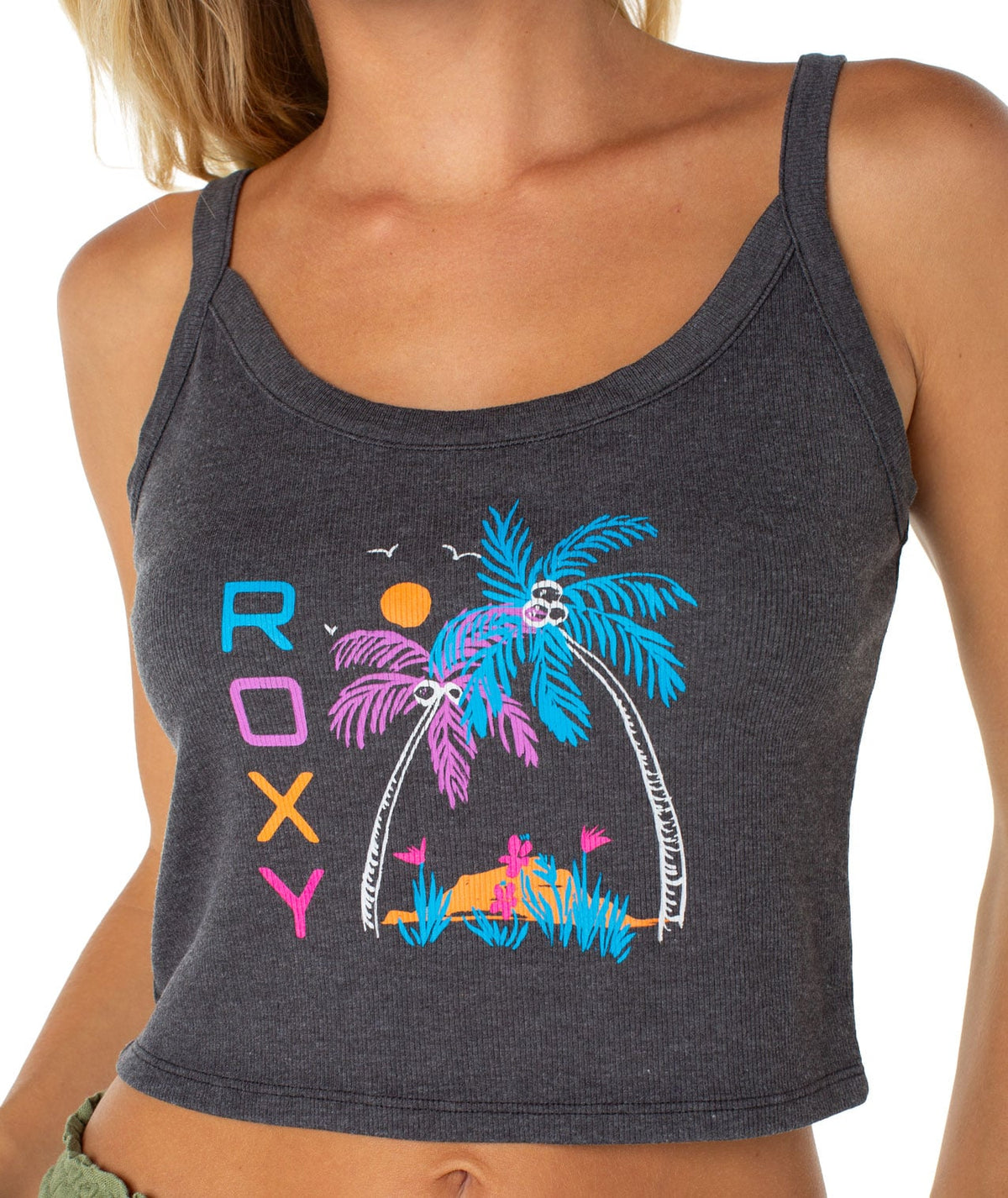 Roxy On The Beach Wanderer Women's Tank - Phantom On The Beach – alternate view 1
