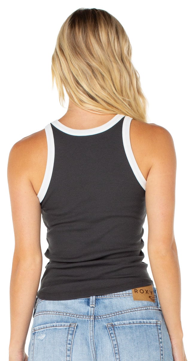 Roxy Boardwalk Women's Tank - Phantom Streamer – back view