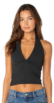 Roxy South Shore Women's Halter Tank - Phantom Solid