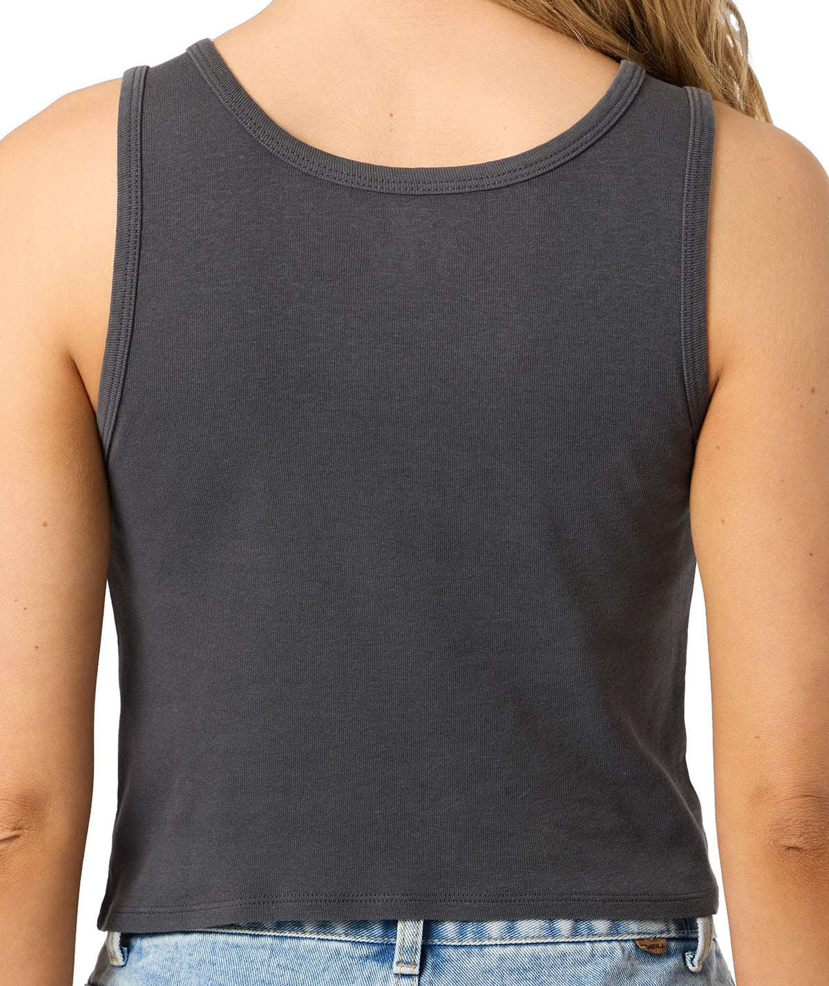 O'Neill Waaaves Scoop Neck Women's Tank - Washed Black – back view