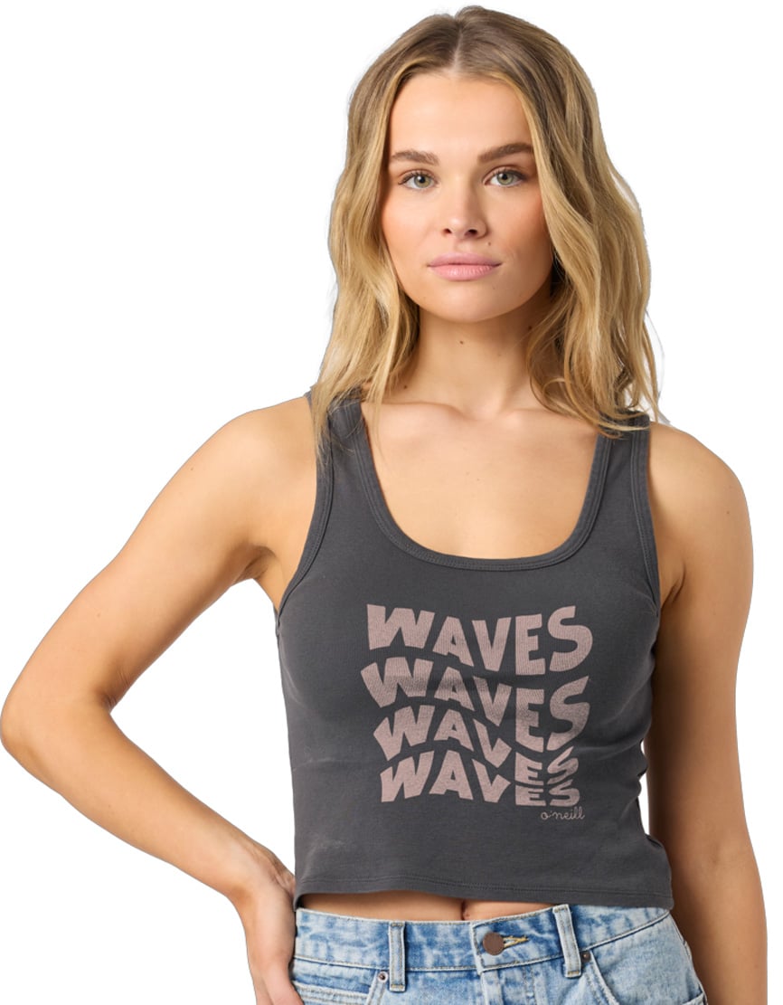 O'Neill Waaaves Scoop Neck Women's Tank - Washed Black