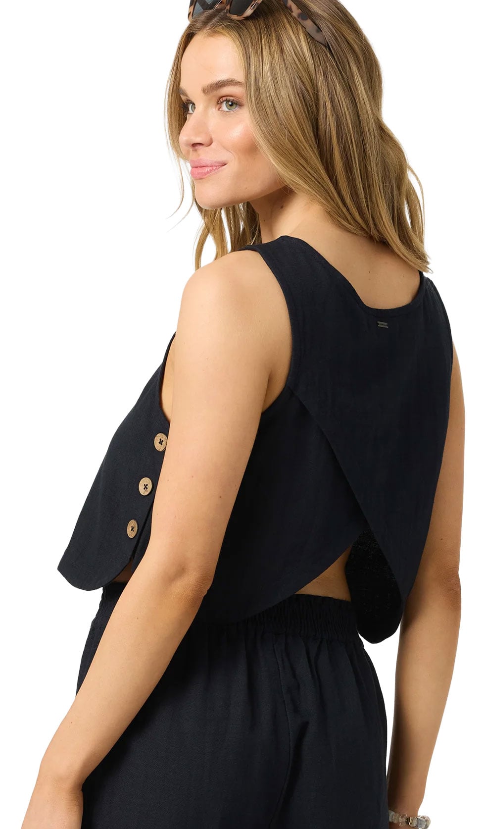 O'Neill Sanders Women's Tank - Black – back view
