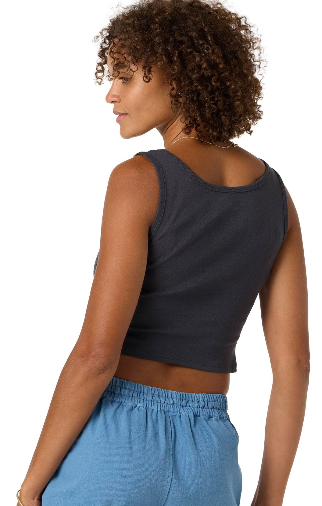 O'Neill Sunstack Scoop Neck Women's Tank - Phantom – back view