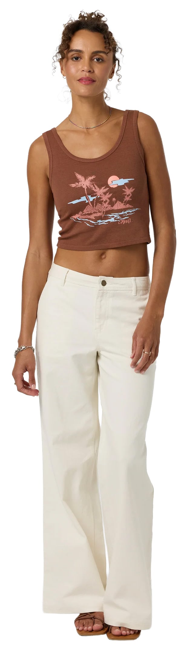 O'Neill Motu Scoop Neck Women's Tank - Coconut Brown – alternate view 1