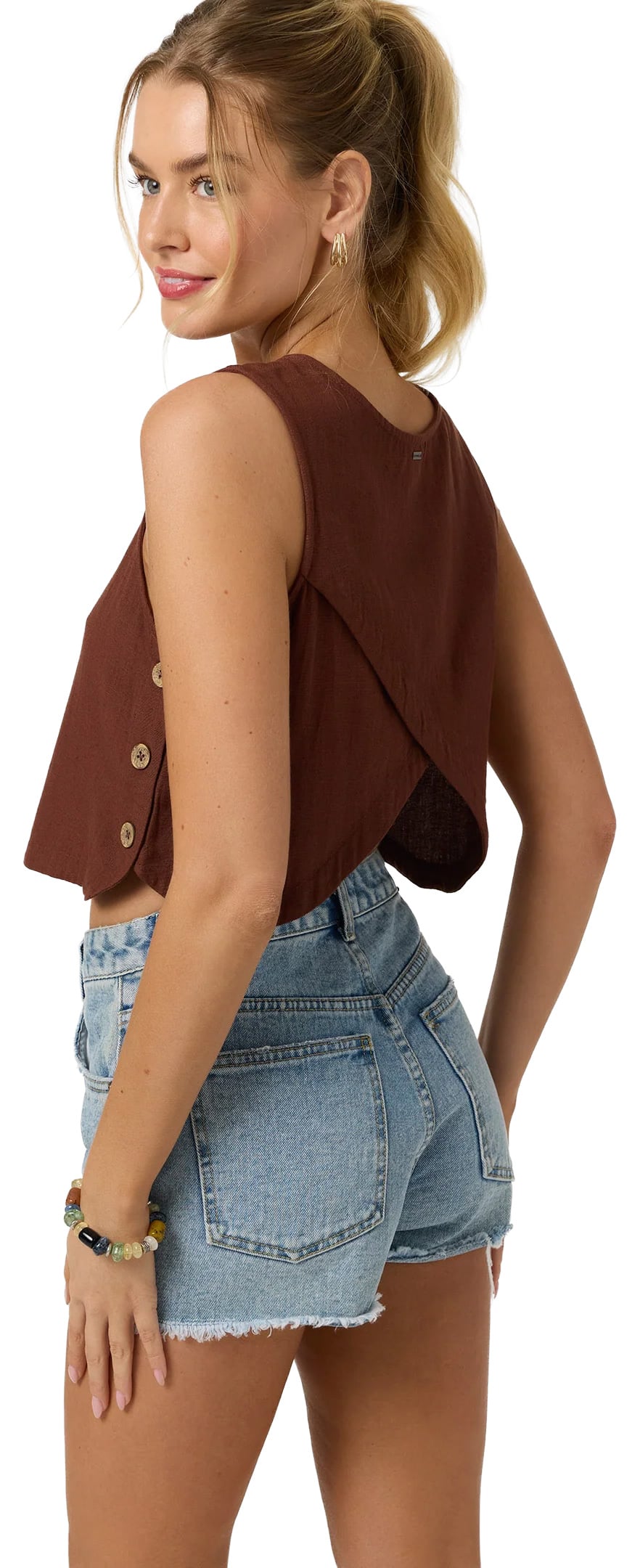 O'Neill Sanders Women's Tank - Coconut Brown – back view