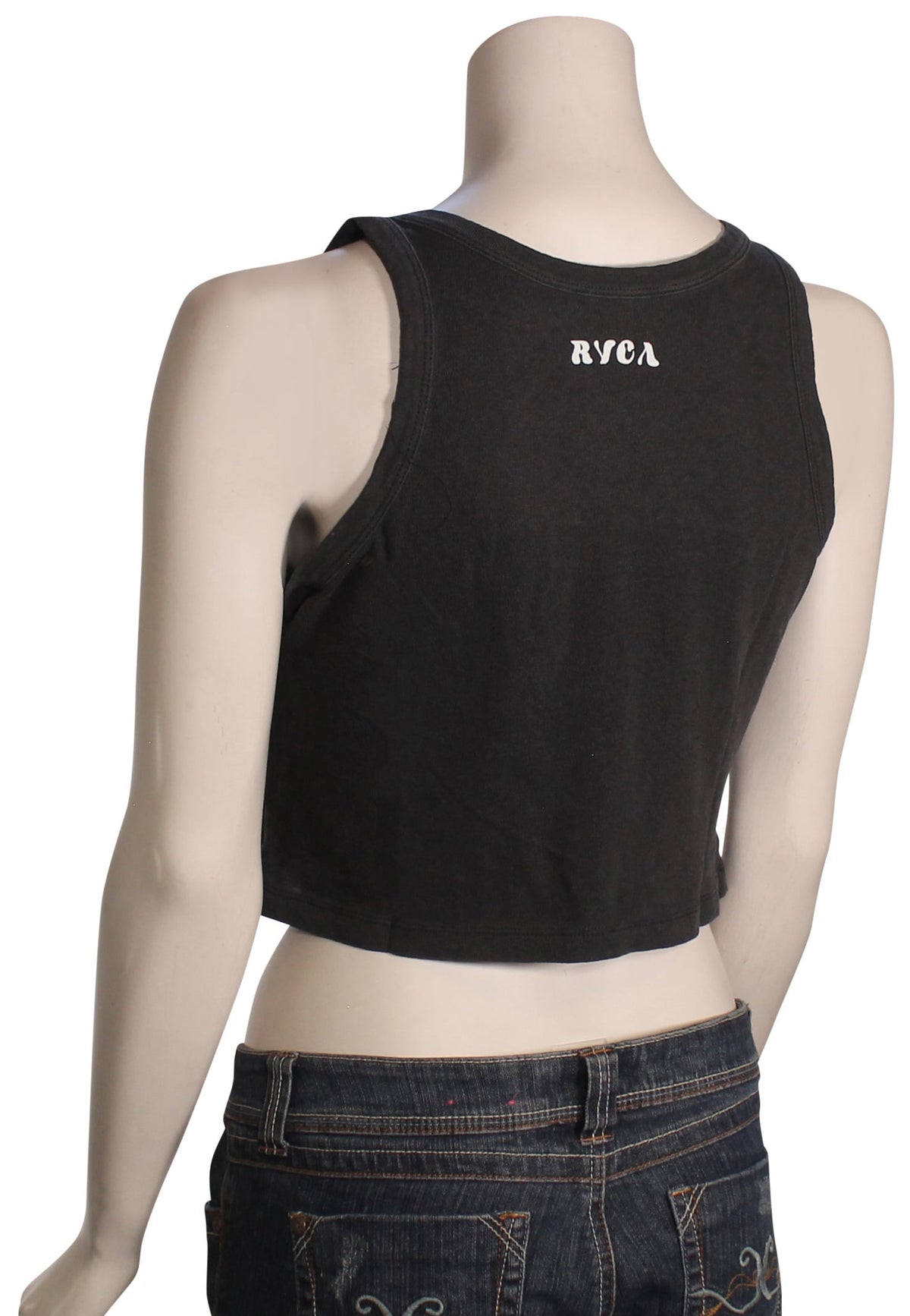 RVCA Flow Tank - Washed Black – back view