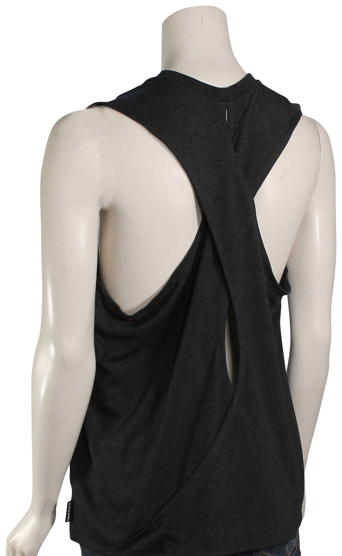 Rip Curl Run Swim Surf Cross Tank - Charcoal Marle – back view