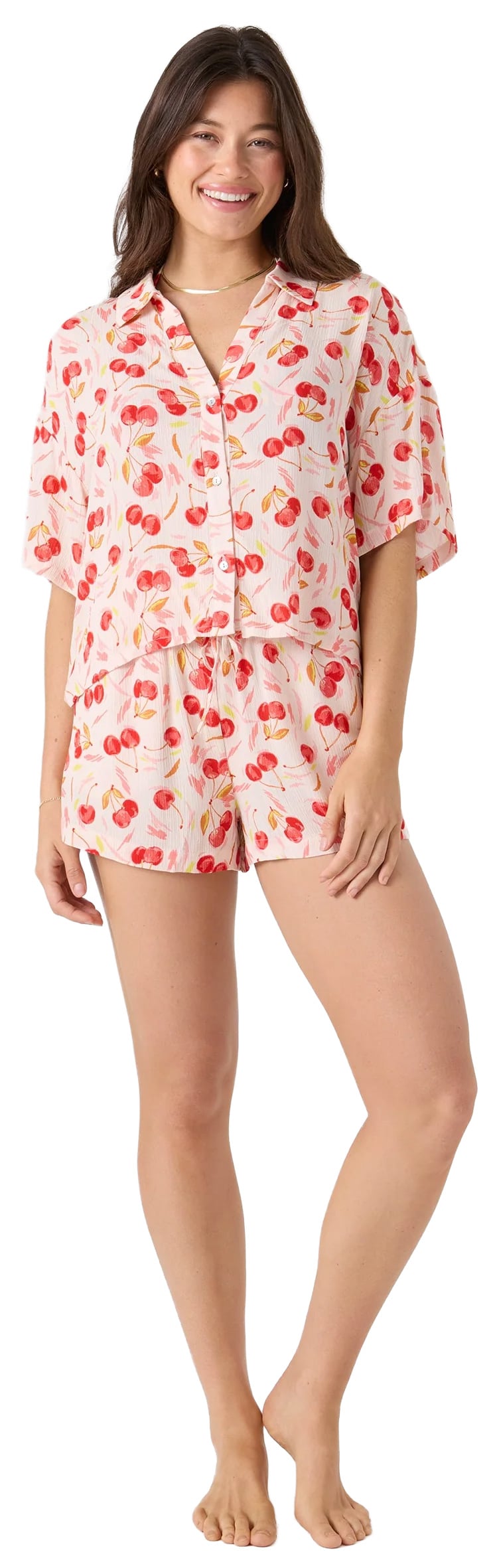 Roxy Cherry On Top Stoke Women's Shorts - Red / Cream – alternate view 1