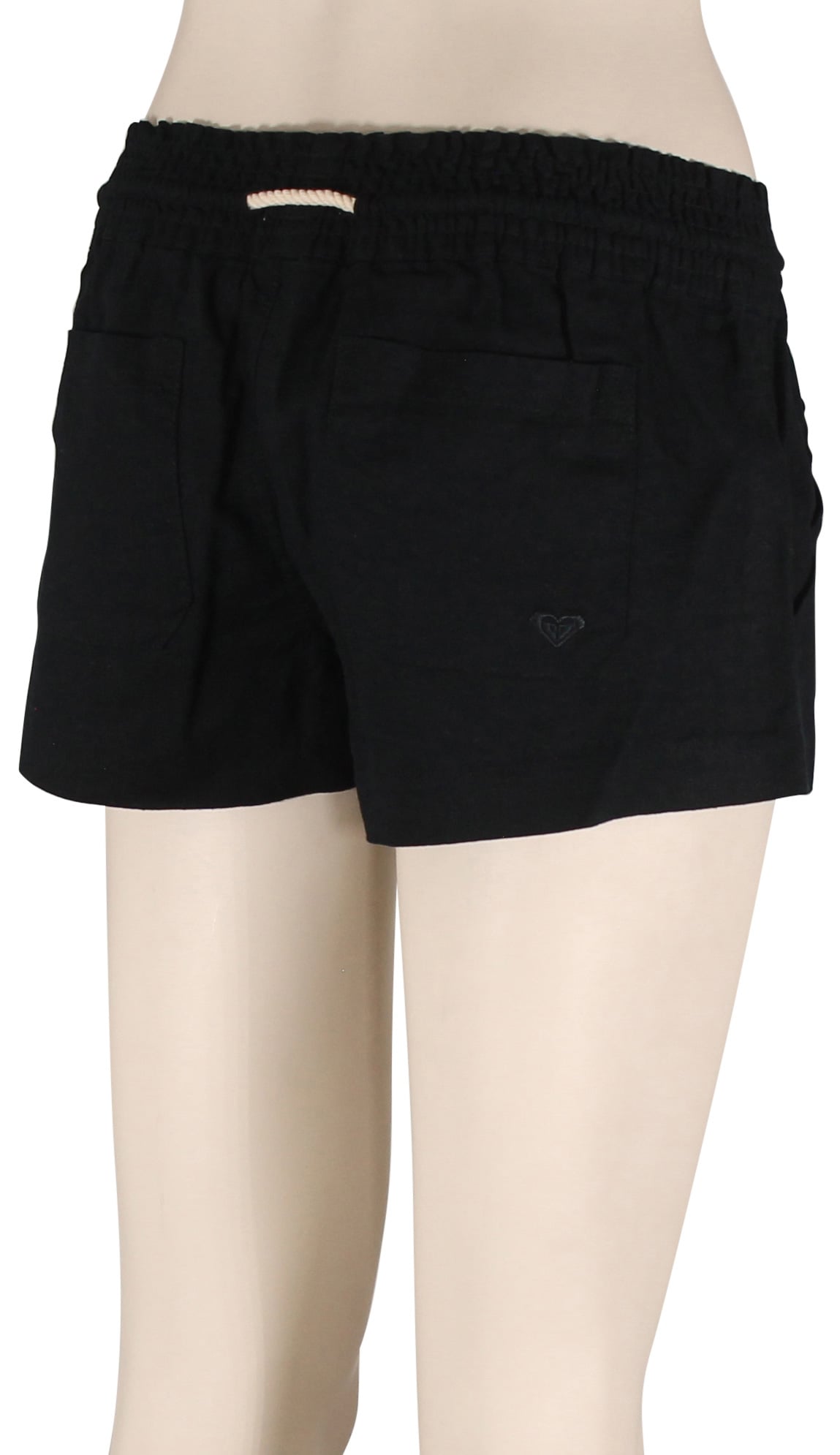 Roxy Oceanside Linen Shorts - Black – back view