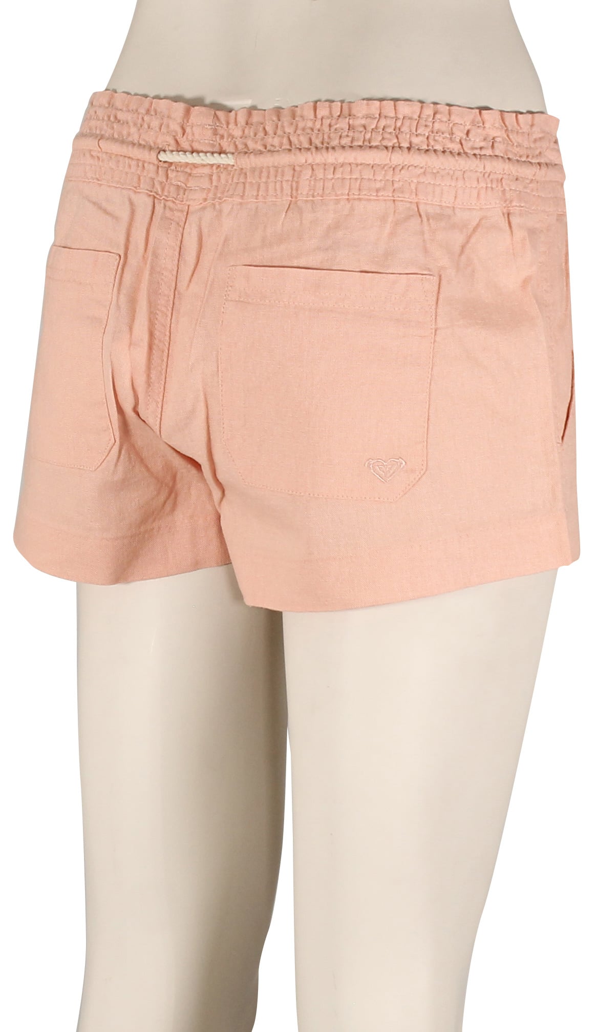 Roxy Oceanside Linen Shorts - Rose Cloud – back view