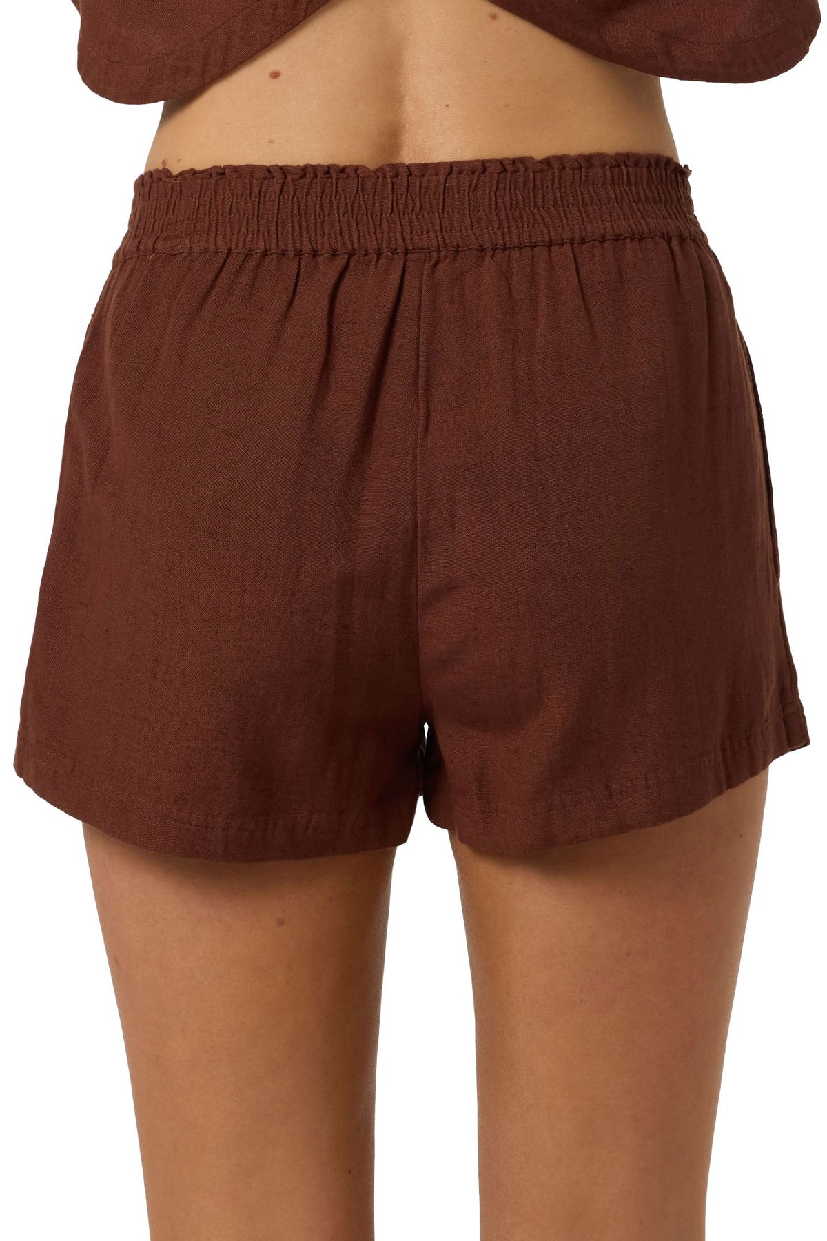 O'Neill Sanders Women's Beach Shorts - Coconut Brown – back view