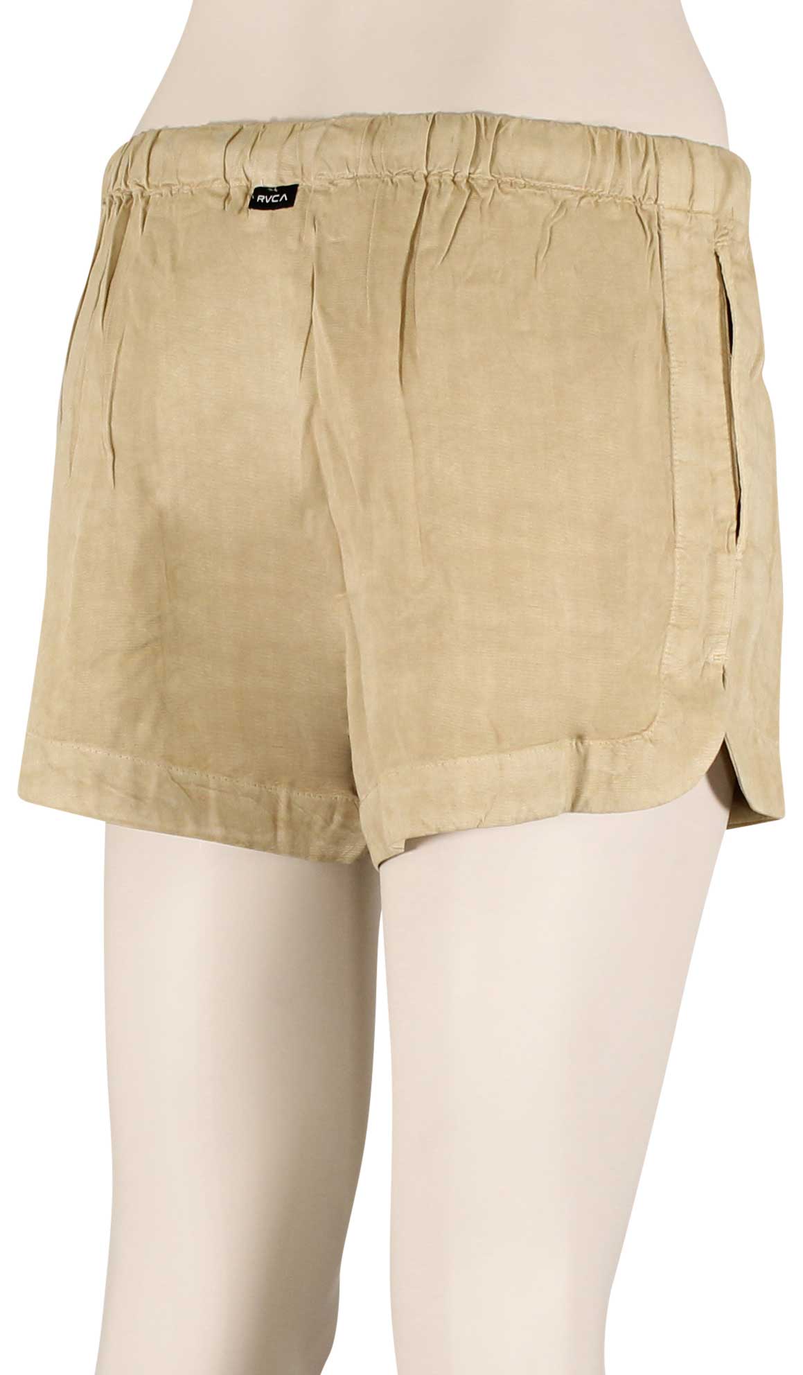 RVCA New Yume Women's Elastic Shorts - Olive Grey – back view