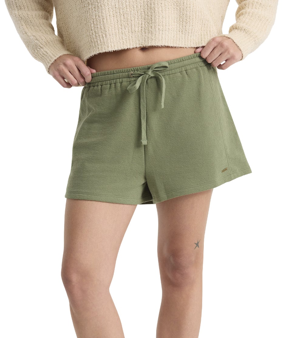 Volcom Lived In Fleece Women's Shorts - Moss Stone