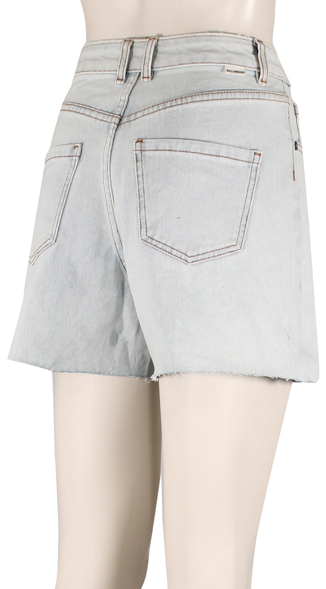 Billabong Riley Denim Women's Walk Shorts - Light Blue Denim – back view