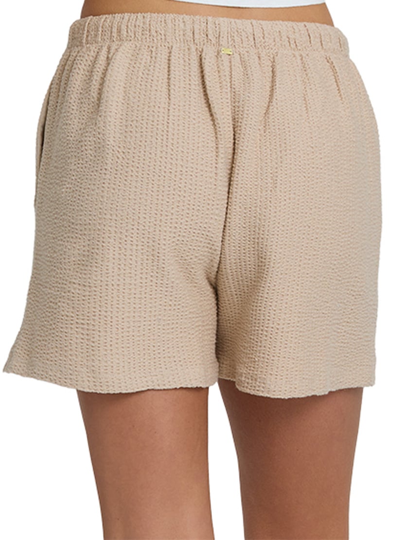 Billabong Maya Knit Women's Walk Shorts - Oatmeal – back view