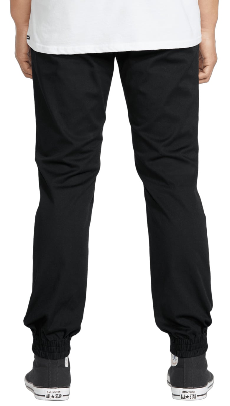 Volcom Frickin Slim Jogger Pant - Black – back view
