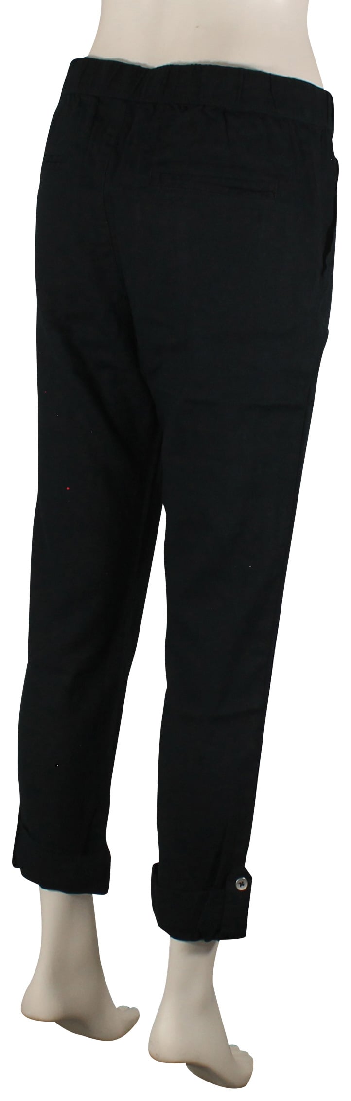 Roxy On The Seashore Linen Pants - Black – back view