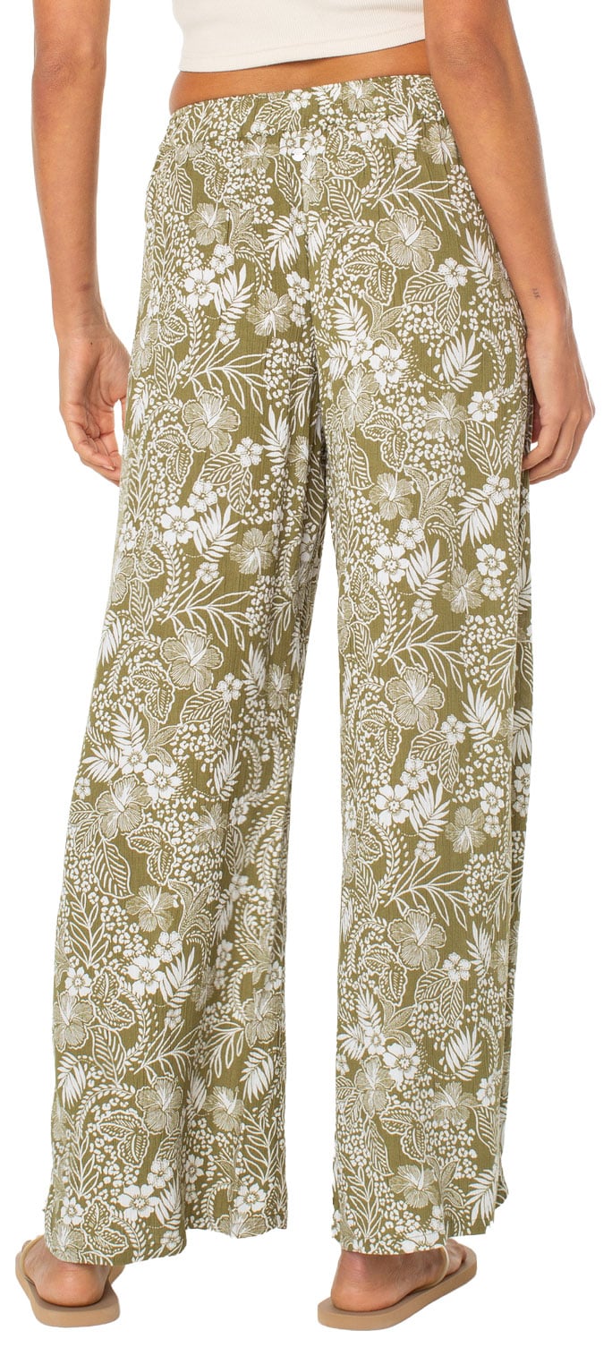 Roxy Midnight Ave Women's Pants - Olive Branch On The Prowl – back view