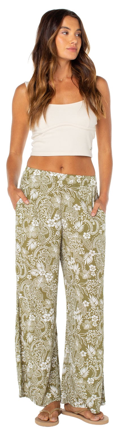 Roxy Midnight Ave Women's Pants - Olive Branch On The Prowl – alternate view 1