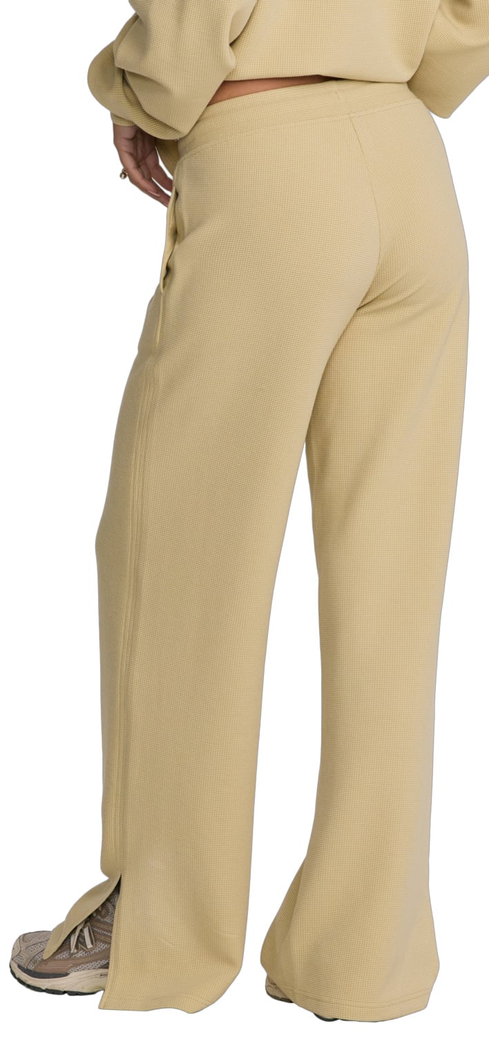 RVCA Glory Waffle Split Women's Pants - Vintage Khaki – back view