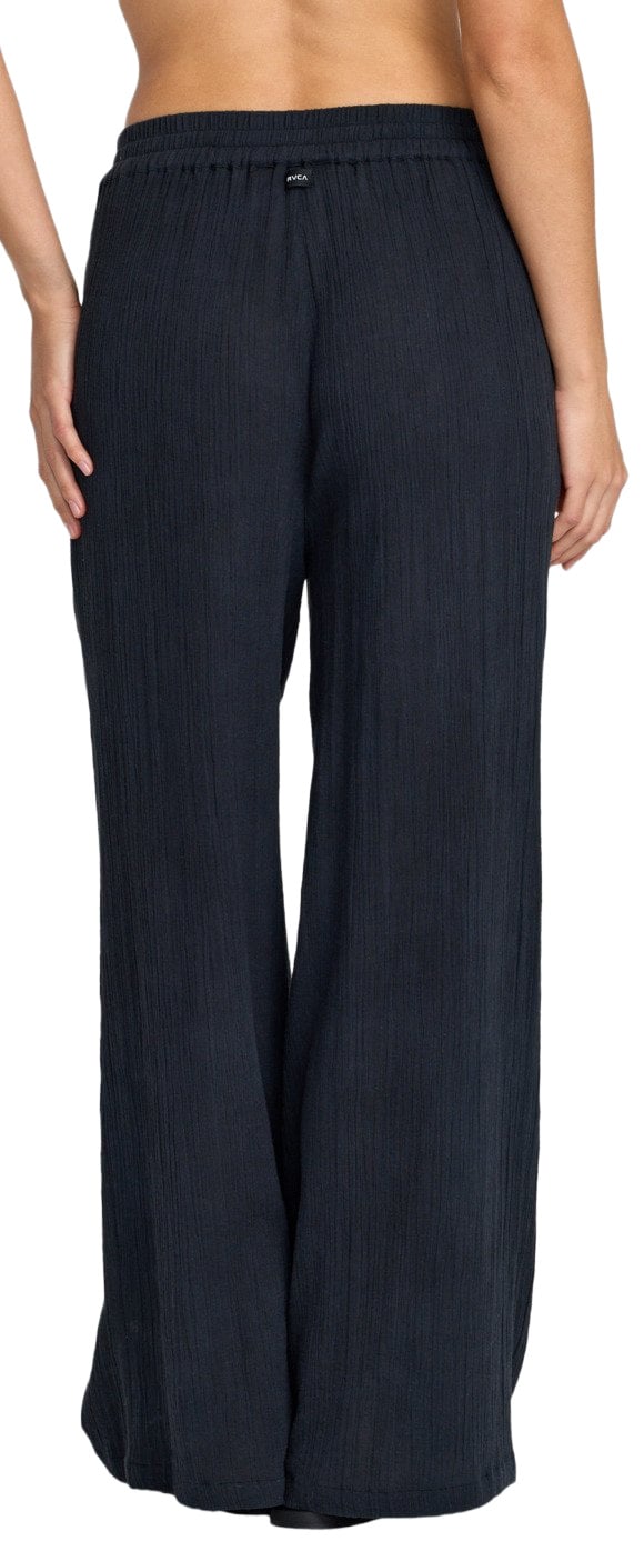 RVCA New Yume Wide Women's Pants - Classic RVCA Black – back view