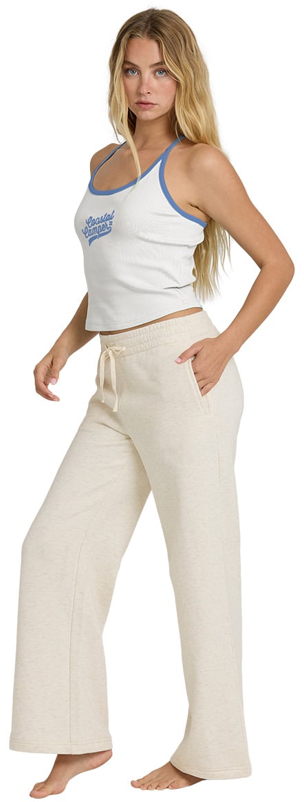 Billabong Cozy Camper Fleece Women's Pants - Oatmeal Heather – alternate view 1