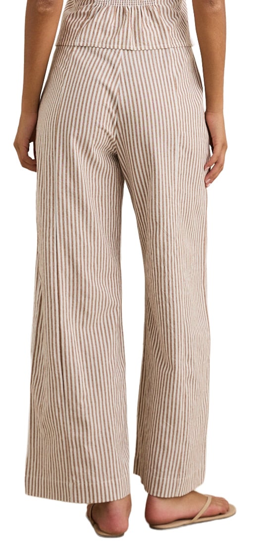 Rhythm Louise Wide Leg Women's Pants - Tan – back view