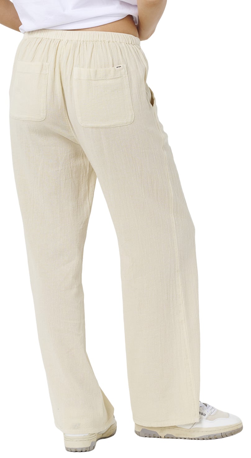 Rip Curl Classic Surf Wide Leg Pants - Natural – back view