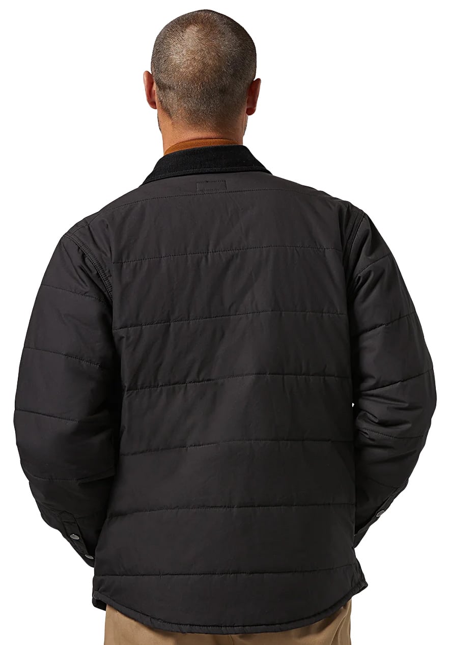 Brixton Cass Puffer Jacket - Black / Black – back view