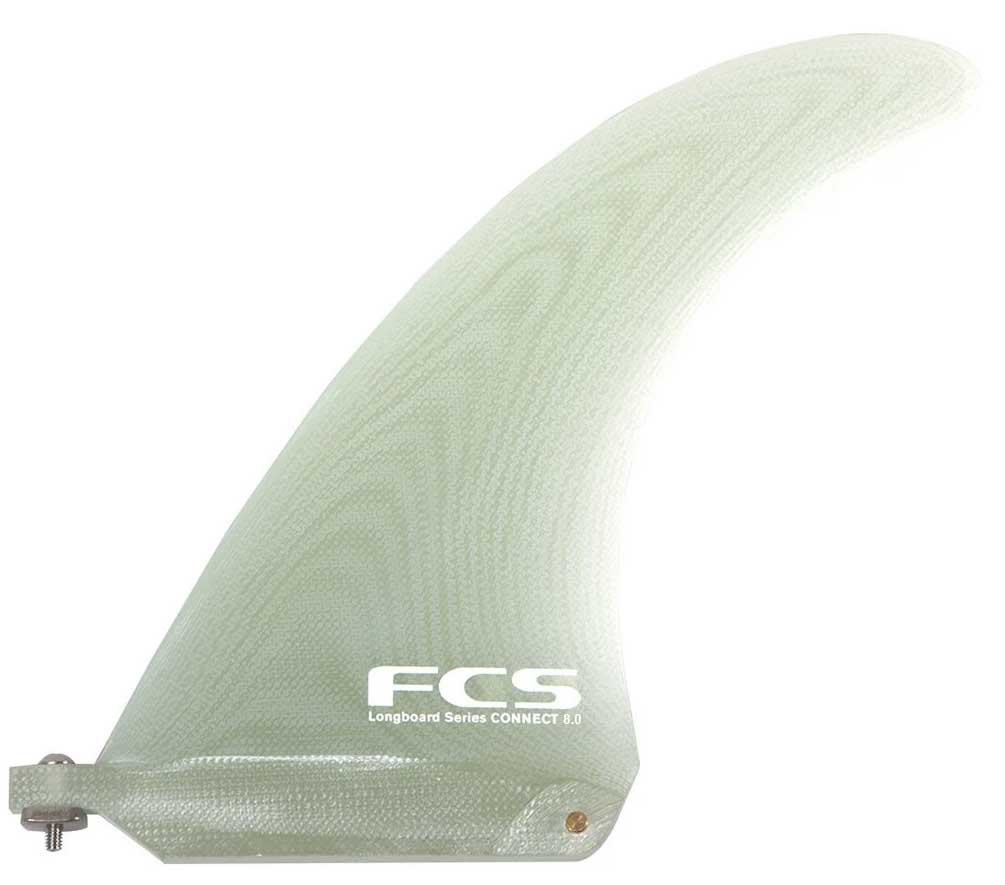 FCS Connect 8" Performance Glass Longboard Fin - Clear
