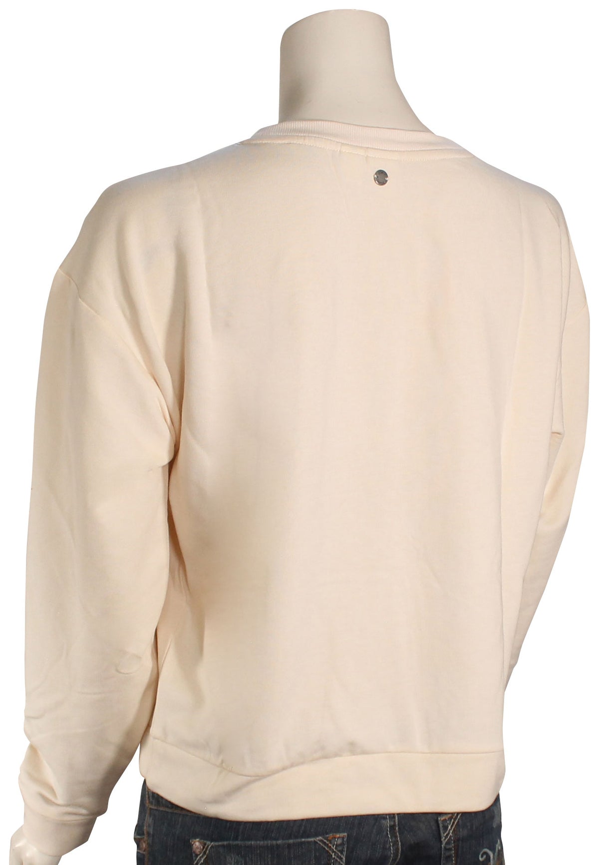 Roxy Surfing By Moonlight Pullover Sweatshirt - Tapioca, back view