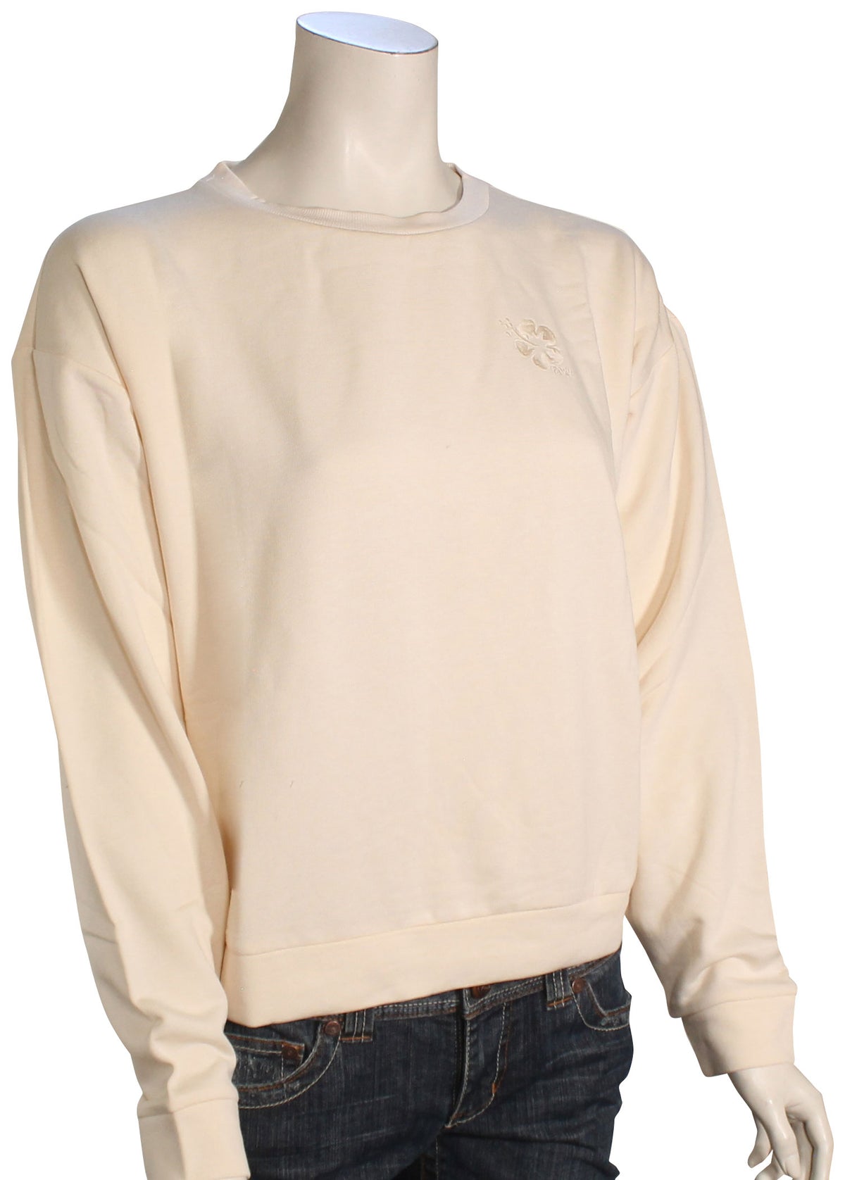 Roxy Surfing By Moonlight Pullover Sweatshirt - Tapioca, front view