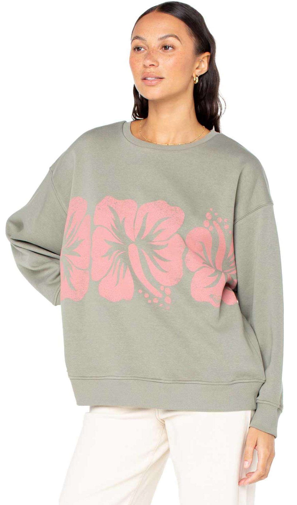 Roxy Morning Hike Pullover Sweatshirt - Green