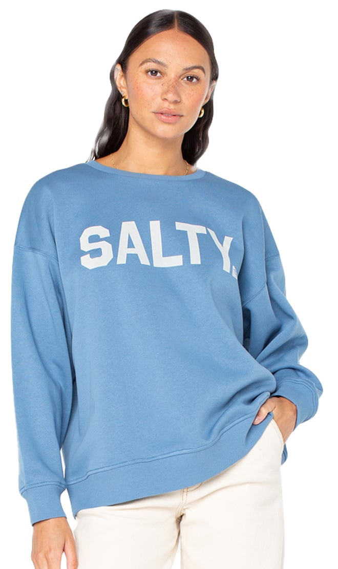 Roxy Morning Hike Pullover Sweatshirt - Captains Blue Salty