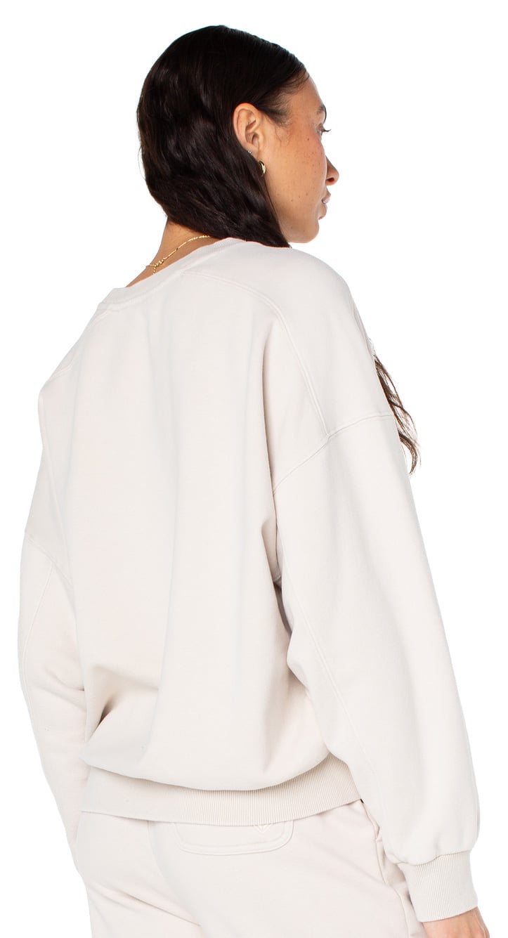 Roxy Oasis Haze Pullover Sweatshirt - Pumice Stone Vintage Wash – back view