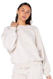 Roxy Oasis Haze Pullover Sweatshirt - Pumice Stone Vintage Wash