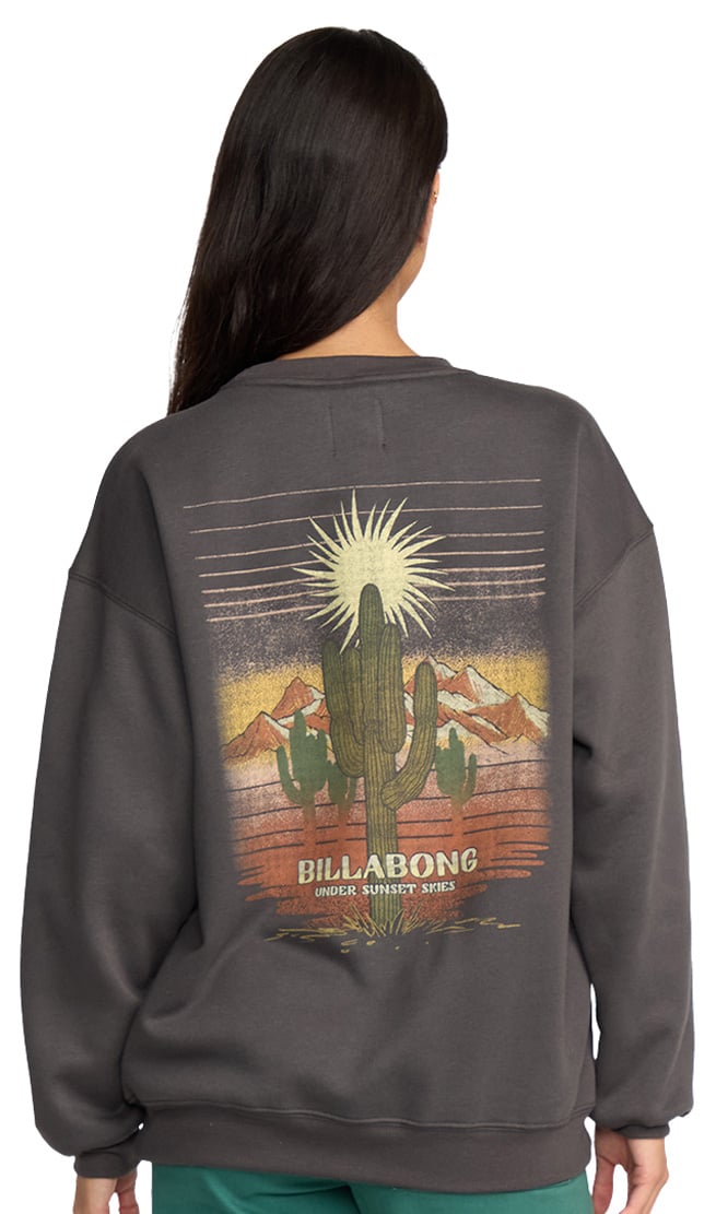 Billabong Desert Break Crew Sweater - Off Black – back view