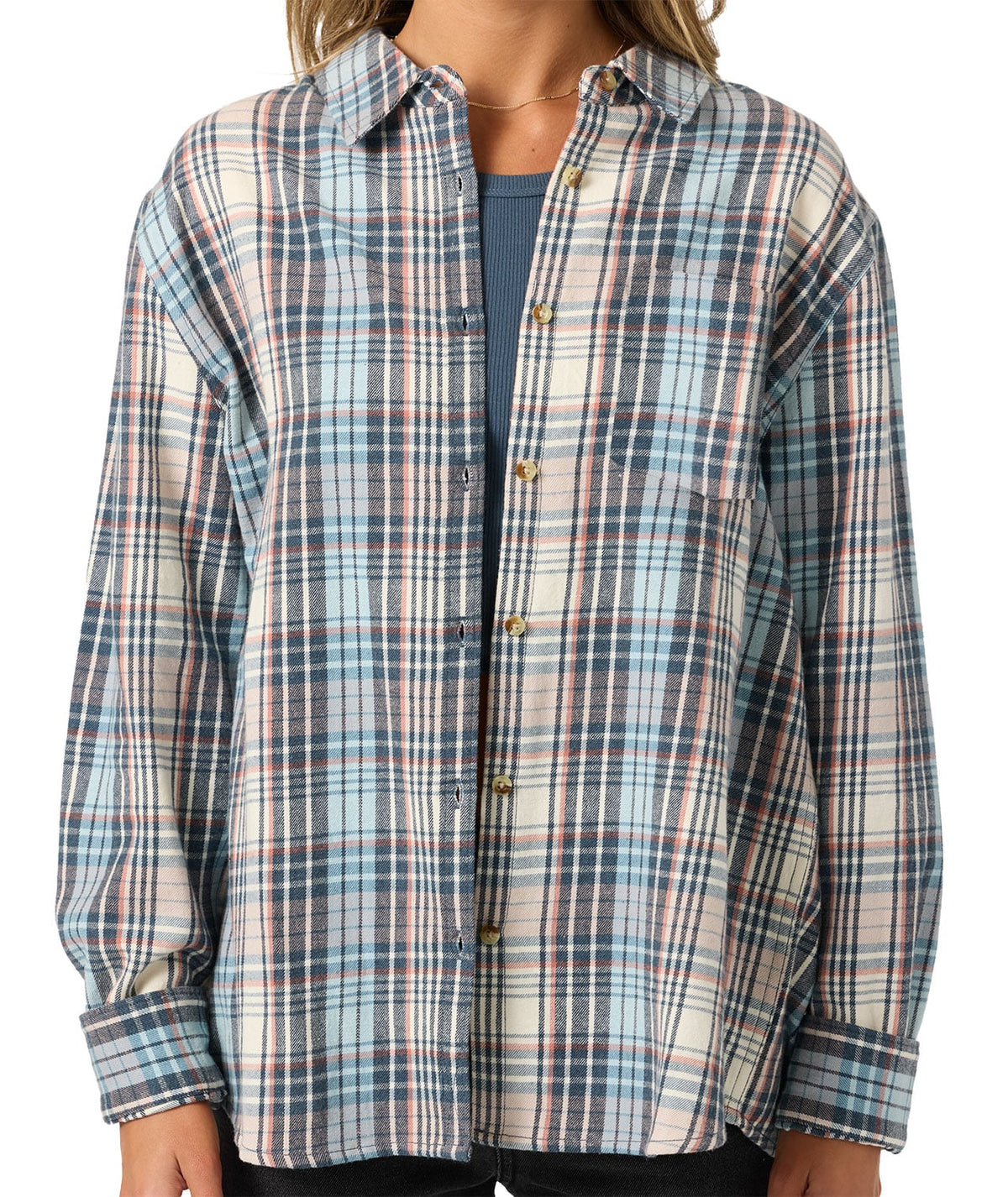 O'Neill Women's Logan Flannel Button Down Shirt – alternate view 1