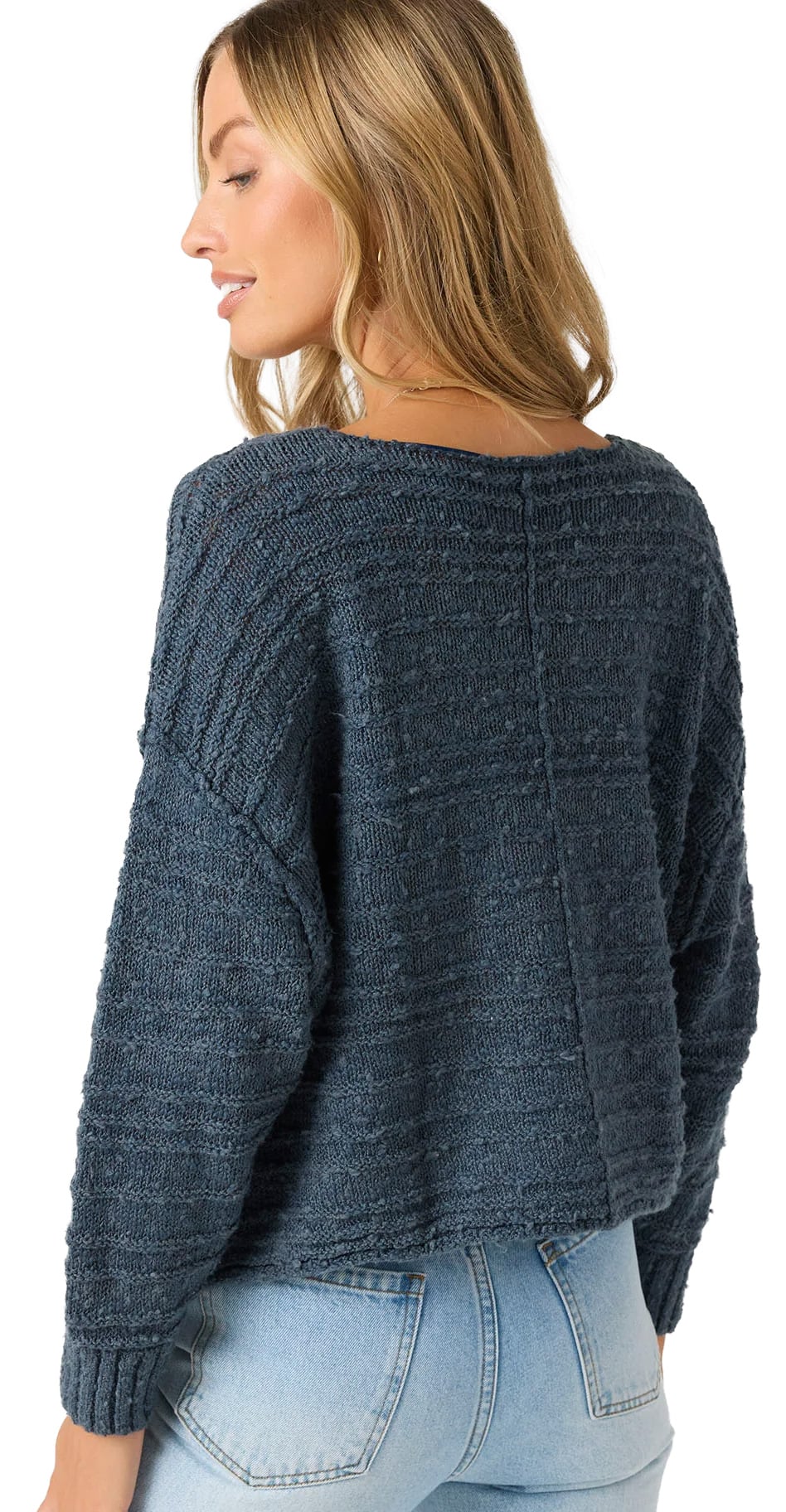 O'Neill Brayton Long Sleeve Sweater - Slate – back view