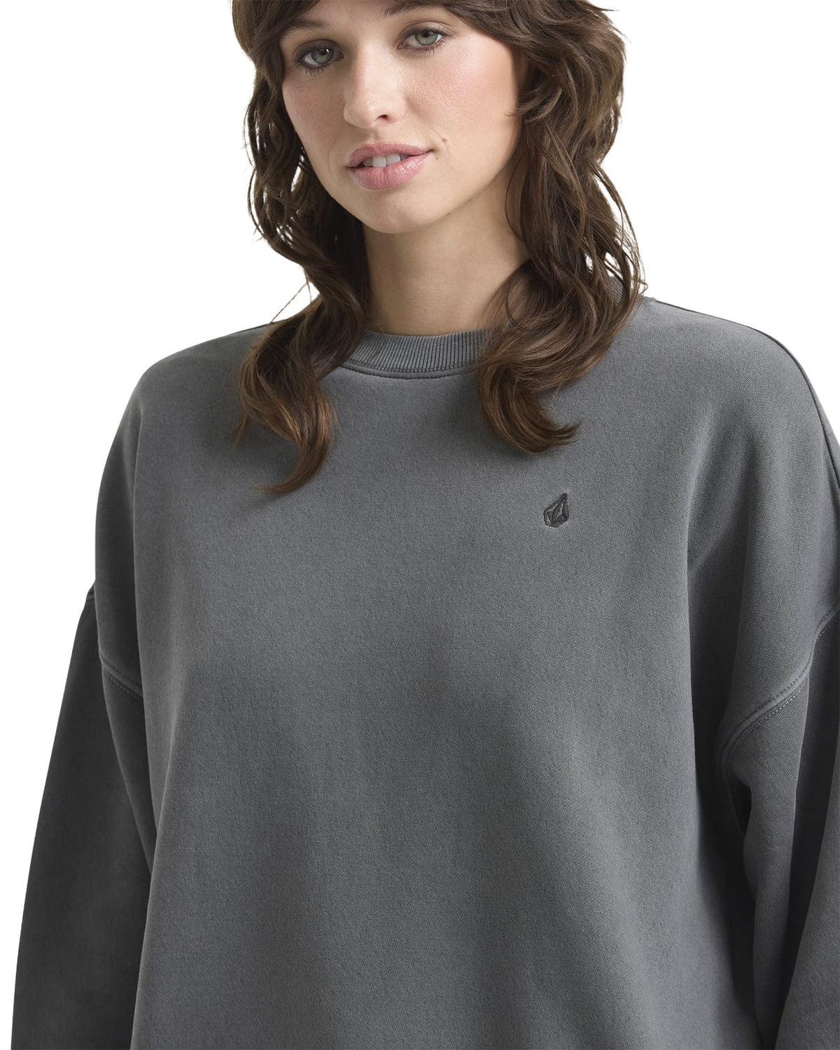 Volcom Stone Soft Crew Sweatshirt - Charcoal – alternate view 1