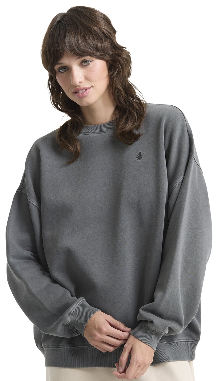 Volcom Stone Soft Crew Sweatshirt - Charcoal