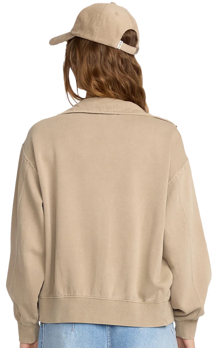 Billabong Sun Lit Zip Sweatshirt - Cobblestone – back view