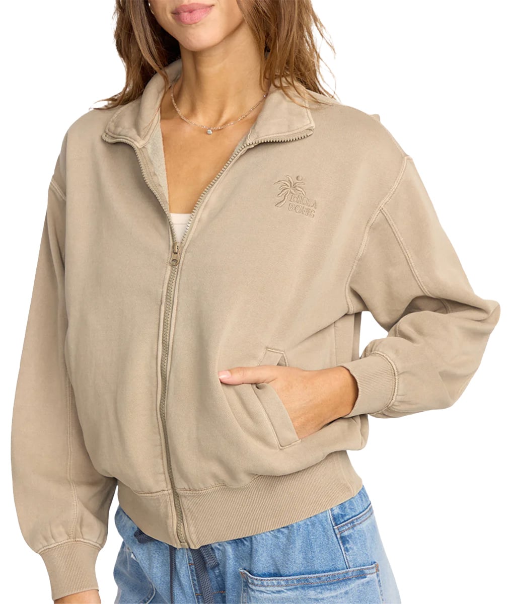 Billabong Sun Lit Zip Sweatshirt - Cobblestone