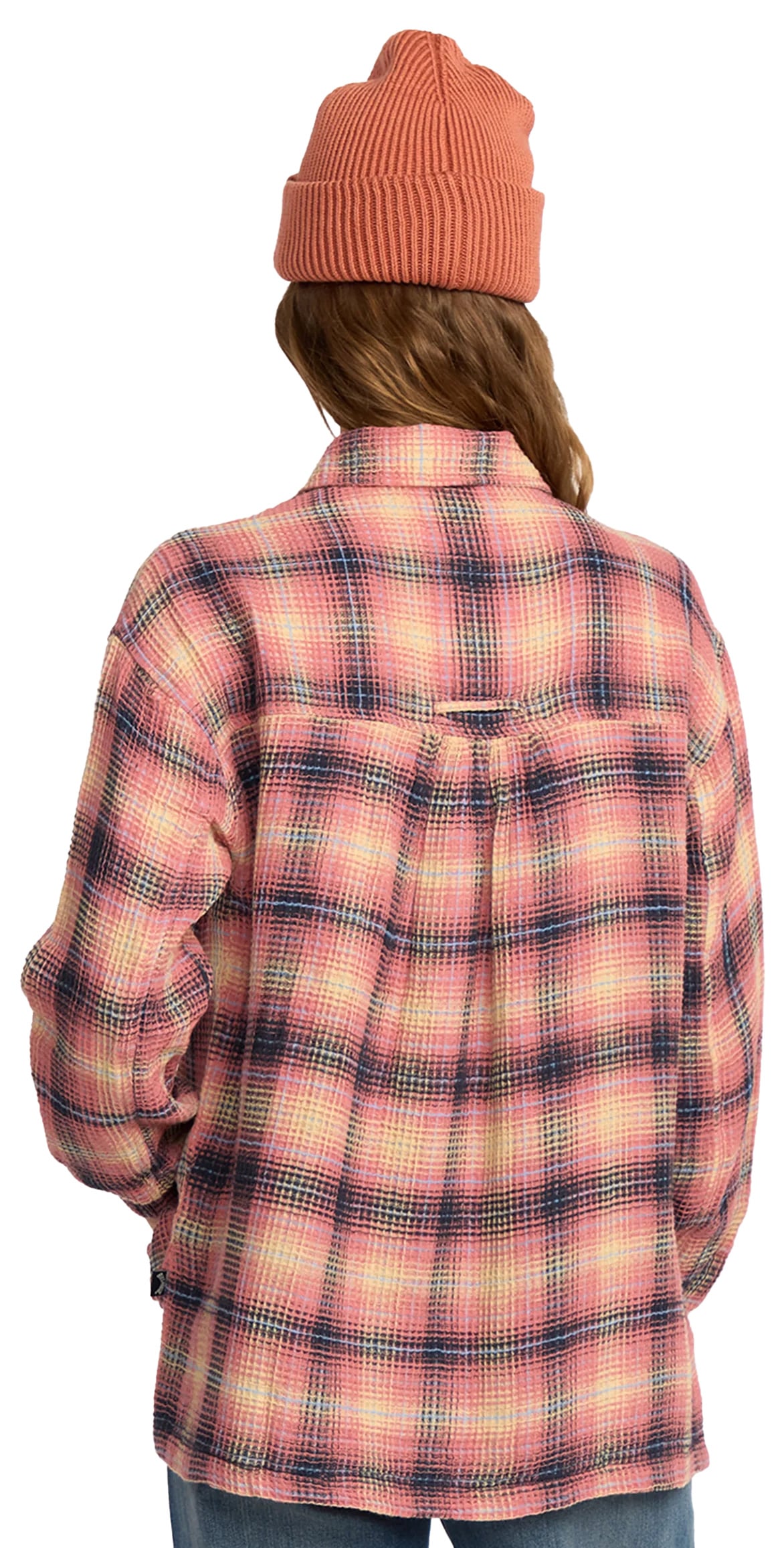 Billabong Big Bear Long Sleeve Shacket - Mountain Rose – back view