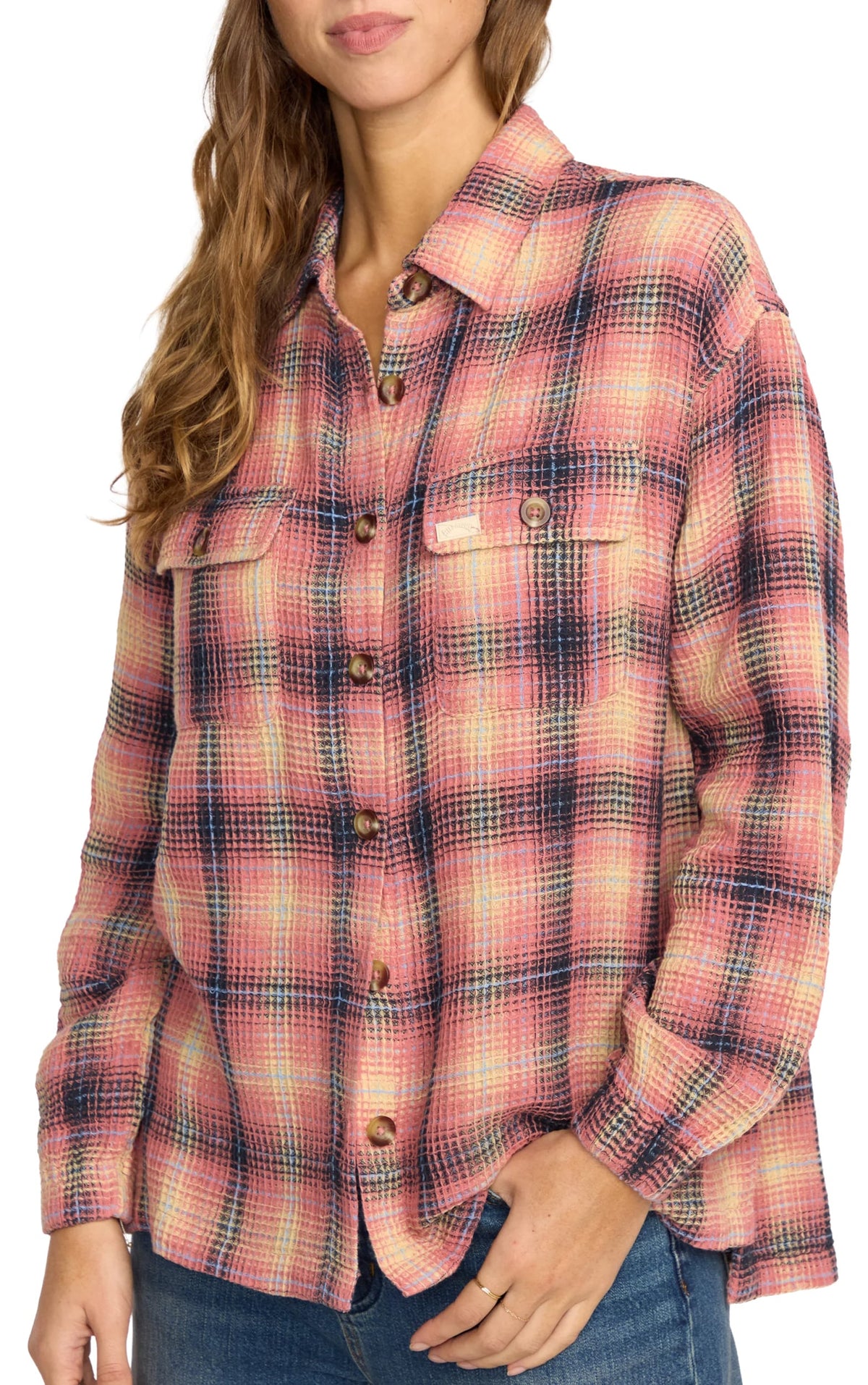 Billabong Big Bear Long Sleeve Shacket - Mountain Rose