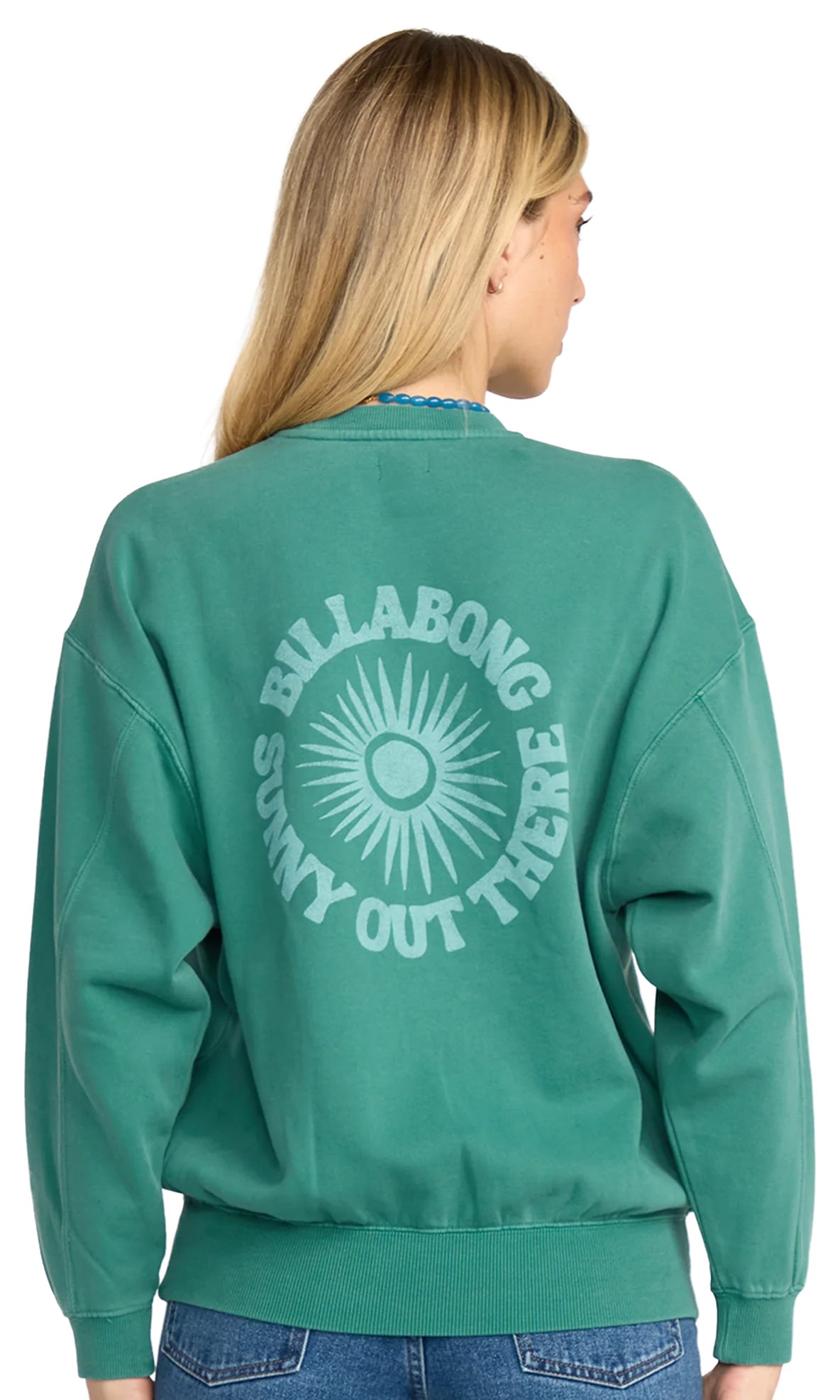 Billabong Time For Kendal Crew Sweater - Evergreen – back view
