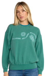 Billabong Time For Kendal Crew Sweater - Evergreen