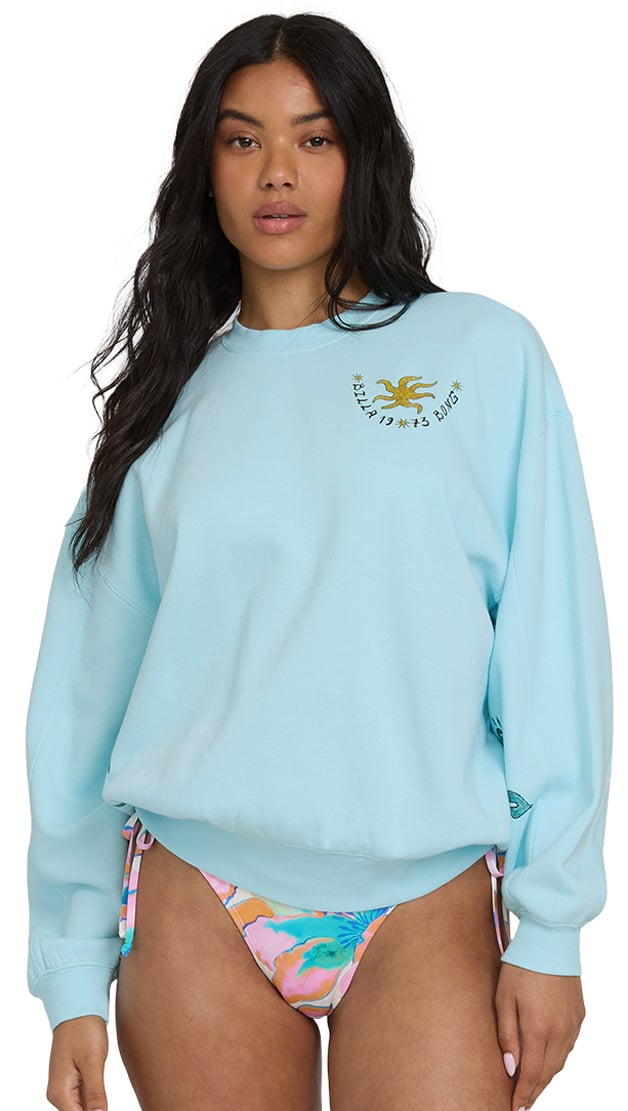 Billabong Sunset Rider Kendal Women's Crew Sweatshirt - Clearwater